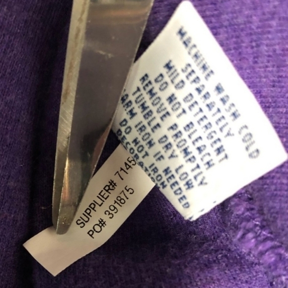 Polo Ralph Lauren Mens Purple 1/4 Zip Pullover Green Embroidered Logo Men Large - Picture 12 of 12